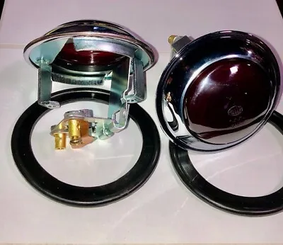 Vintage VW Tail Light AssemblyPair Bus ' 55 - ' 57 Hella Dark Red Lens • $350