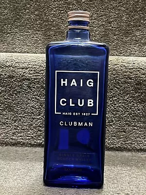 £2.99 • Buy Haig Club “Clubman” Scotch Whisky - Empty Blue Glass Bottle - 1 Litre / 1000ml