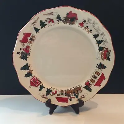 Masons Christmas Village Dinner Plate 10.75” Ch5801 • $29.95