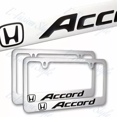 2pc For HONDA ACCORD Plated Brass License Plate Frame Hand Painted Engraved • $59.90