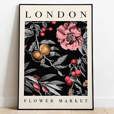 London Flower Market Art Print Floral Prints London Print Flower Shop • £8.09