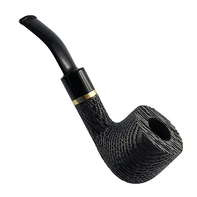 Mr. Brog Fajka New Handmade Tobacco Pipe No. 12 Morta Black Oak Sandblasted Gift • $52