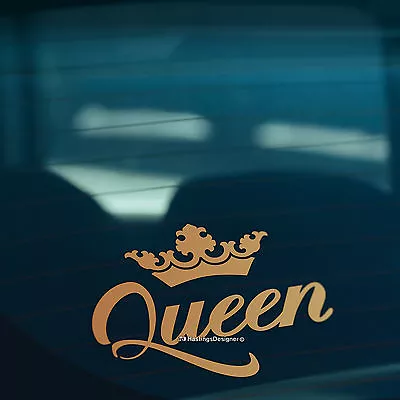 £2.30 • Buy QUEEN CROWN Gold Funny Car,Window,Bumper Or Laptop DUB DRIFT Vinyl Decal Sticker
