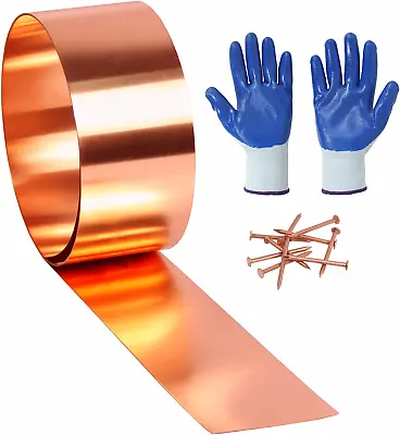 Copper Flashing 99.95% Pure - 16 Oz 24 Gauge 0.5Mm Thickness - 10 Feet Length Co • $63.95
