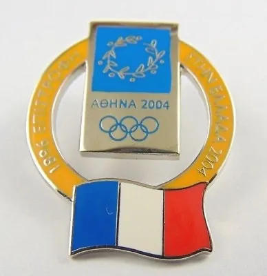 Athens Olympic Games 2004 Pin Badge - Official Nation Flag By Trofe - France • £7.38