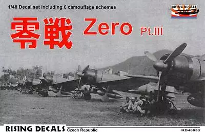 Rising Decals 1/48 MITSUBISHI A6M ZERO Japanese Fighter Part 3 • $12.99