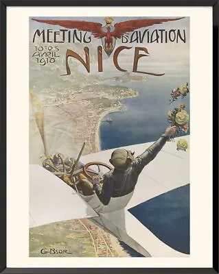 Nice Aviation Meeting Poster Art Deco Reissue Poster 2 Formats • $42.52