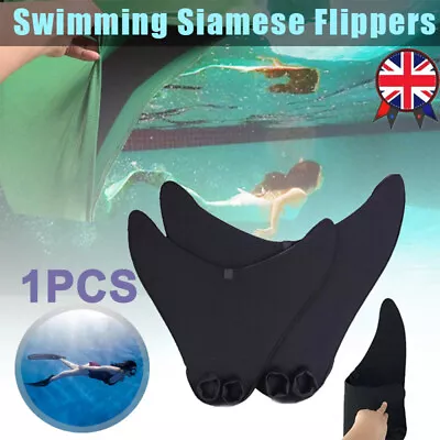 Monofin Fins Mermaid Tail Diving Swimming Swimmable Flipper Training Kid Adults • £8.99