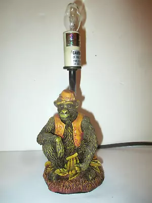 Vtg 1999 Cbk Circus Monkey W/ Vest & Cap Nite Lite Night Light Small Table Lamp • $35