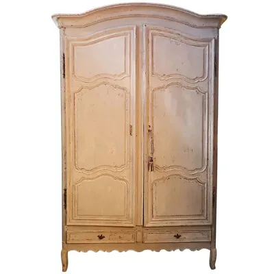 Large Antique French Louis XV Chateau Painted Oak Armoire 18th Century • $7950