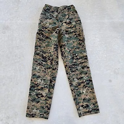 USMC Marine Corps Woodland Digital MARPAT Trousers SMALL Long BDU Pants MCCU • $24.99