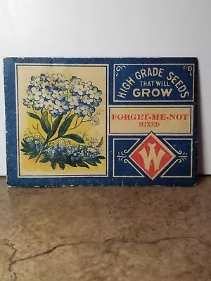 Vintage FLOWER SEED PACKET Forget-me-Not International Litho Co Roch NY SEEDS • $8