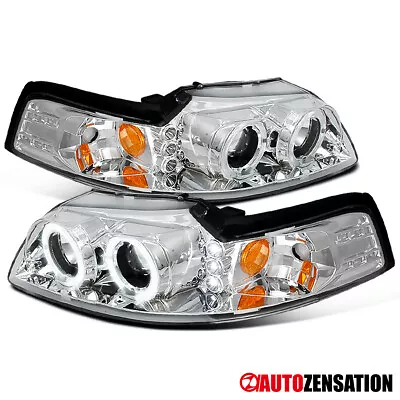 LED Halo Fit 1999-2004 Ford Mustang GT SVT Cobra Projector Headlights Lamp 99-04 • $117.99