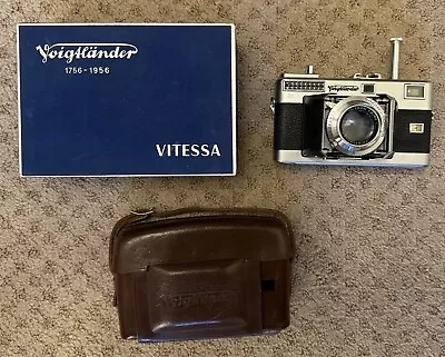 Voigtlander Vitessa Camera 50mm W/Leather Case Box Certificate All Paperwork • $399.95