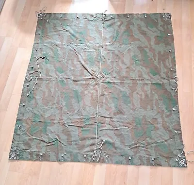 Swiss Army  Raincoat Tent Stretcher Camouflage Canvas Shelter Half Tent Pole Ww2 • $390