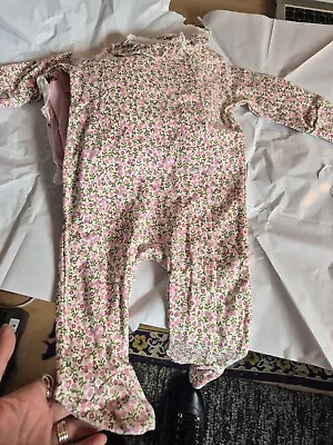 Matalan 0-3 Months Baby Girl Baby Grow With Ditsy Flowers • £2.50