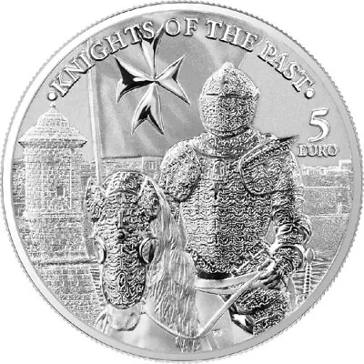 KNIGHTS OF THE PAST 2023 1 Oz 5 Euro Pure Silver BU Coin  Malta  Germania Mint • $61.95