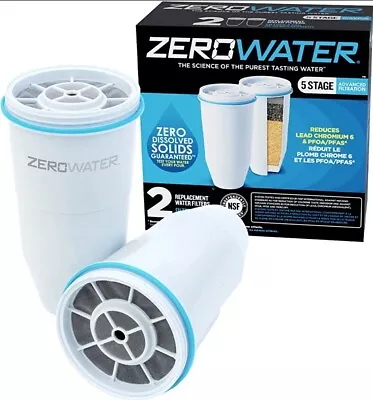 ZERO WATER 5 Stage Replacement Water FILTERS Advanced FILTRATION 2-ZRG3-017-02  • $39.94