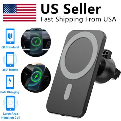 Magnetic Car Wireless Charger Stand Mount Holder For IPhone 14/15/13/12 Pro Max • $10.56