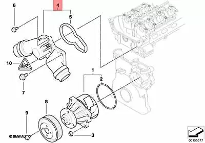 Genuine BMW E38 E39 E46 E53 E60 Water Pump Thermostat Housing OEM 11531437040 • $149.51