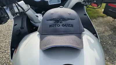 Moto Guzzi Eagle Cap/Hat...CHARCOAL AND BLACK Sandwich Bill  CP85 • $18.99