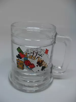 Mini Mug Stein Shot Glass ~ LAS VEGAS ~ Casino Gambling Poker Chips Cards Dice • $4.50