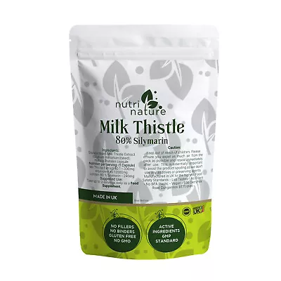 Milk Thistle Capsule | High Strength 300mg | Silymarin Extract 120 Capsules • £18.99