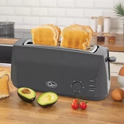 Quest 4-Slice Toasters With Extra Wide Slots / Variable Browning Control Grey • £23.99