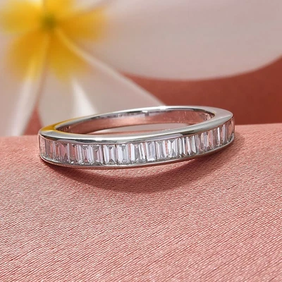 £1132.39 • Buy ILIANA 18ct White Gold Diamond Half Eternity Ring SI G-H IGI Crt. TCW 0.48Ct