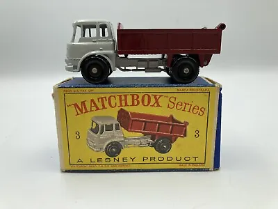 Matchbox Series 3b 3 Bedford Tipper + Original Type D Box - Excellent • £30