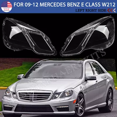 Headlight Headlamp Lens Cover For 2009-12 Mercedes-Benz W212 E250 E300 E350 E500 • $85