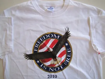 Usmc Marine Corps Freedom Is Not Free Athletic Pt White Short Sleeve T-shirt Lg • $18.99
