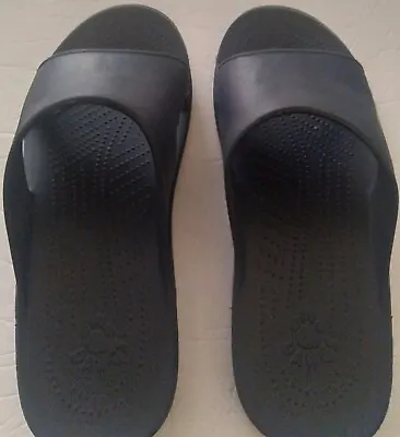 Mens DAWGS Navy Blue Comfort Slide Sandals Size 11 Waterproof Excellent • $13.99