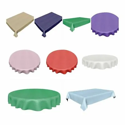 £2.89 • Buy Rectangle & Round Plastic Table Cloth Covers Cover Christmas Party