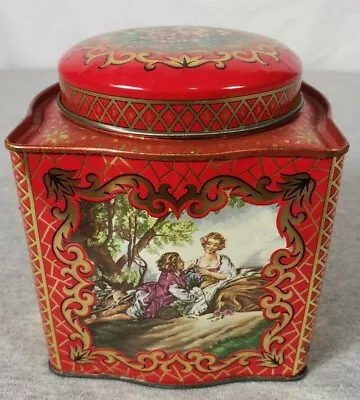 Daher 11101 Metal Tin Container Made In England - Red - Lovers • $25