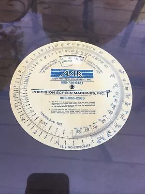 Proportion Rule Wheel VTG M&R Printing Precision Screen Printing Analog Sizing • $10.93