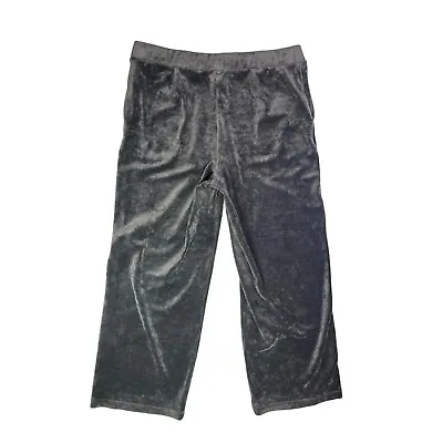 J. Jill Pure Jill Size M Grey Velour Pull-On Pants Stretchy (2) • $17.99