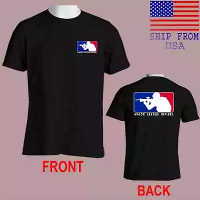 MLI Major League Infidel Logo Men's Black T-Shirt Size S-5XL • $15.99