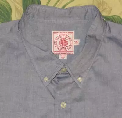 J. PRESS Blue Chambray Long Sleeve Button Down Shirt XXL • $24.02