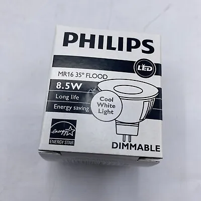 PHILIPS 8.5/MR16/LED/827/F35/DIM 12V 10/1FB Flood LED Light Dimmable 660Lumen • $15.19