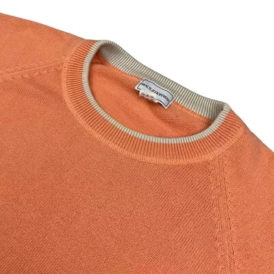 Maus & Hoffman Men’s 100% Cotton Pullover Crewneck Sweater Orange • Large • $19.99