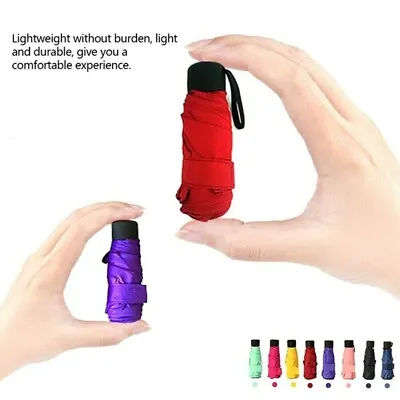 $15.12 • Buy Super Mini Pocket Compact Sun Anti UV 5 Umbrella Folding Rain Windproof E H
