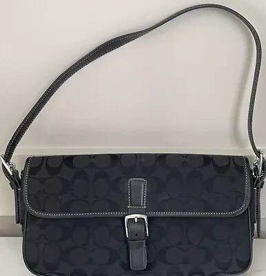 Coach Vintage Fabric Shoulder Bag Purse - Black • $49