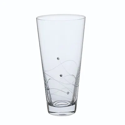 Dartington Crystal Glitz Conical Vase - 25 Cm • £52