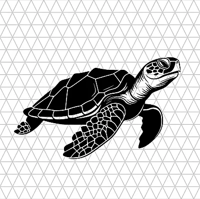 Sea Turtle SVG Vector Clip Art Design Silhouette Clipart For Vinyl Decal Sticker • $0.99