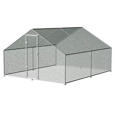 I.Pet Chicken Coop Cage Run Rabbit Hutch Large Walk In Hen House Cover 3mx4mx2m • $283.57