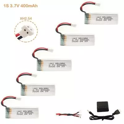 $14.99 • Buy 3.7v 400mah Rechargeable Batteries Charger Sets For Wltoys V911 V911s/v966/xk K1