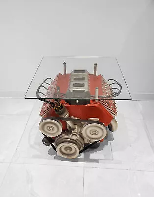$919.99 • Buy V8 Engine Coffee Center Table - Car Decor - Car Engine Center Table - Red