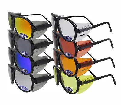 Titus Retro Aviator Safety Glasses Shooting Motorcycle Eye Protection ANSI Z87.1 • $49.99