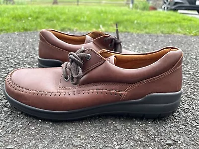 ECCO Brown Leather Water Resistant Seawalker Oxford Comfort Shoe  EU 45 (US 11) • $35